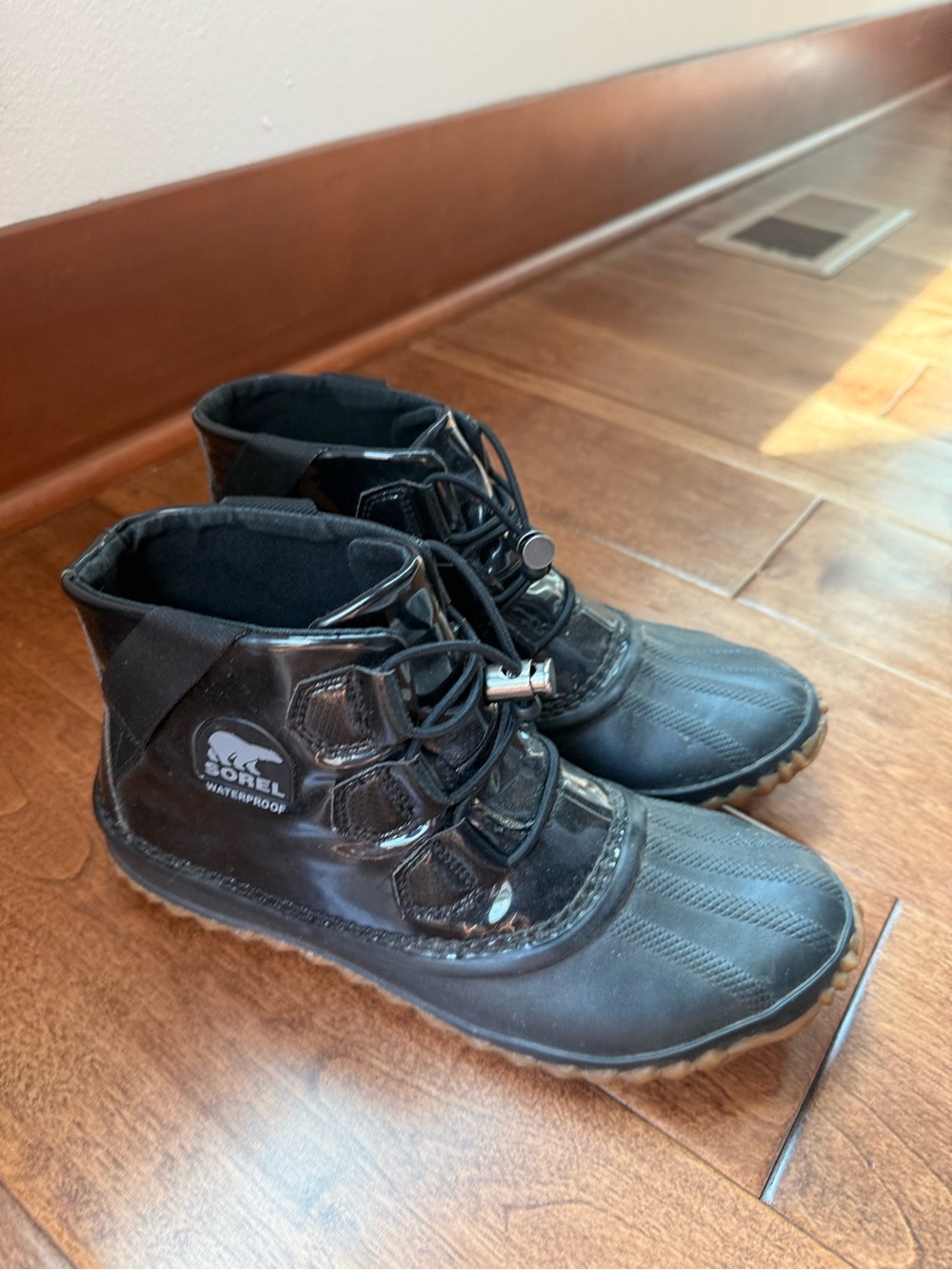 Sorel Black Ankle Waterproof Lace-Up Boots